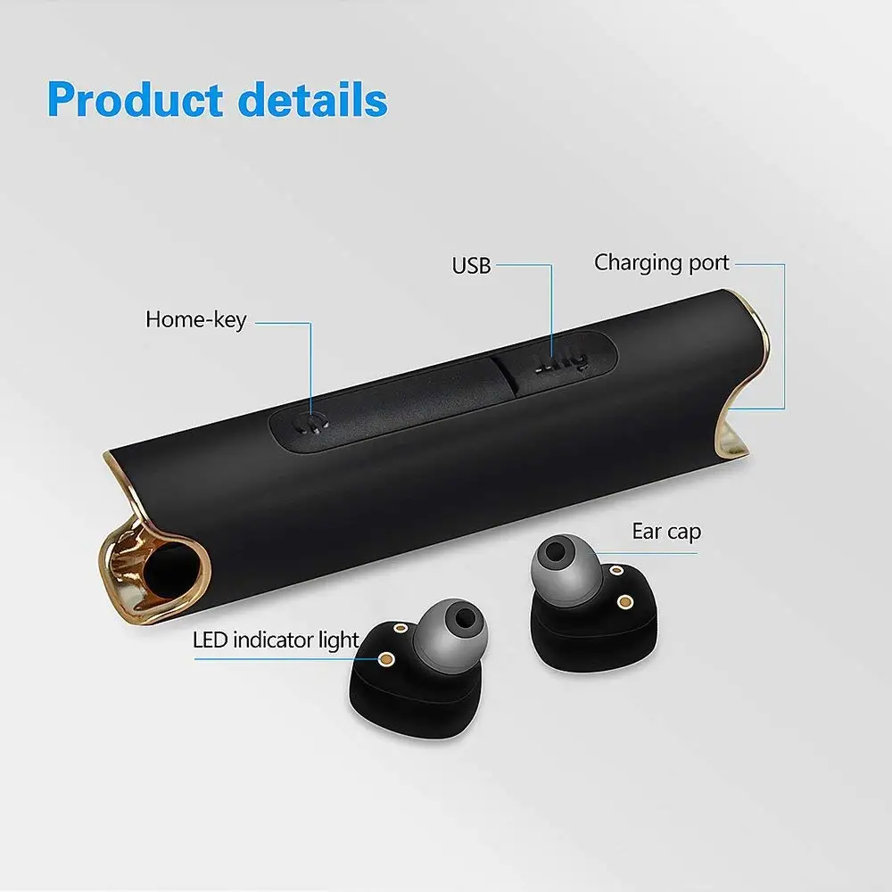 Bluetooth 5.0TWS мини S2 Бина 7 Водонепроницаемый Спортивная bluetooth-гарнитура бинауральные