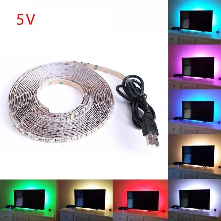 5 В USB мощность Светодиодная лампа полоса 2835 SMD RGB светодиодная подсветка под шкаф