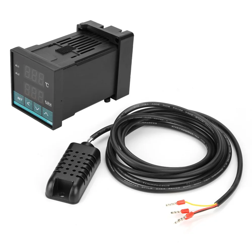 Digital Temperature Humidity Controller Thermostat Two Channel Relay Output Heating Humidification Cooling Dehumidification 2019 |