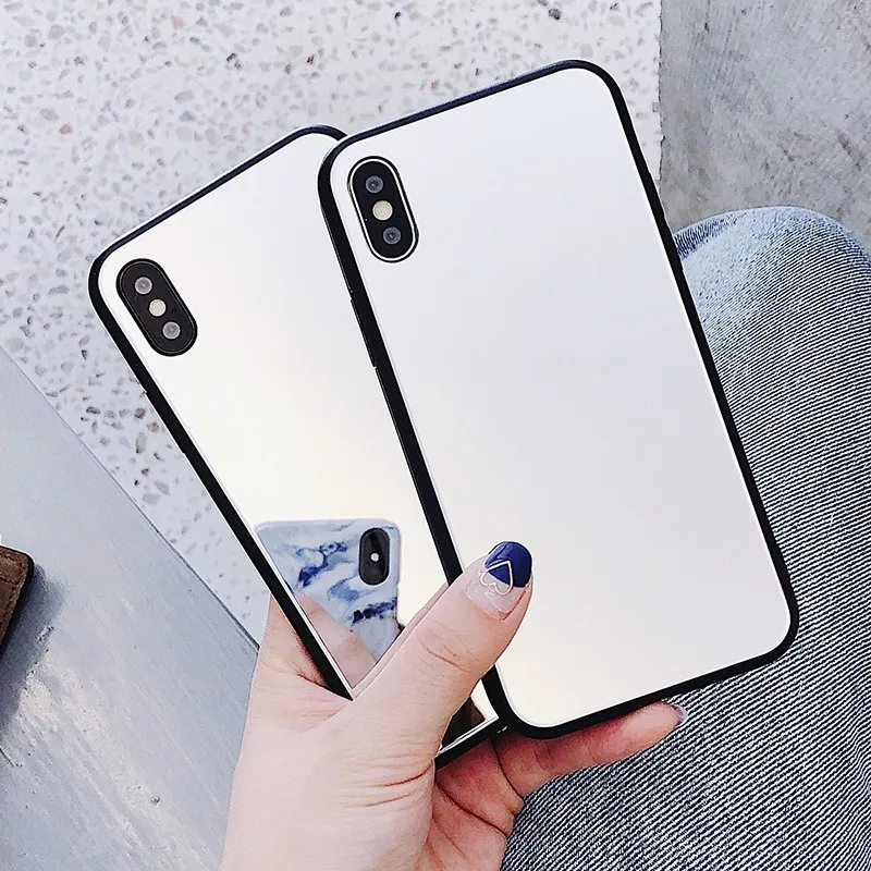 Зеркальный чехол для телефона Iphone 7 XR XS Max 8 6S Plus Мягкий Роскошный брендовый