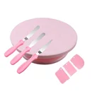 1 Набор подставки для торта с 2 шпателями для глазировки, 3 мягких кондитерских изделия, Украшение Тортов, аксессуары для торта, инструмент для выпечки и кондитерских изделий