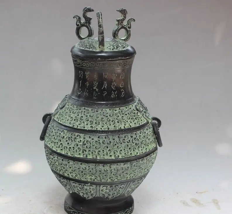 

Chinese Old Antique Bronze vase Collection Decoration