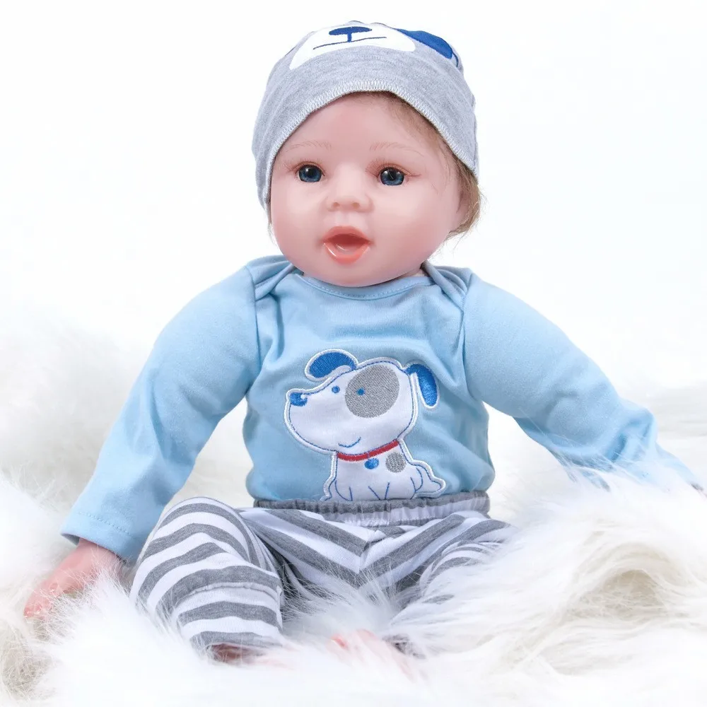 Baby Reborn Doll Boy Toys For Children Cute Girls 22 Inch Soft Silicone Full Body Dolls Birthday Gift | Игрушки и хобби