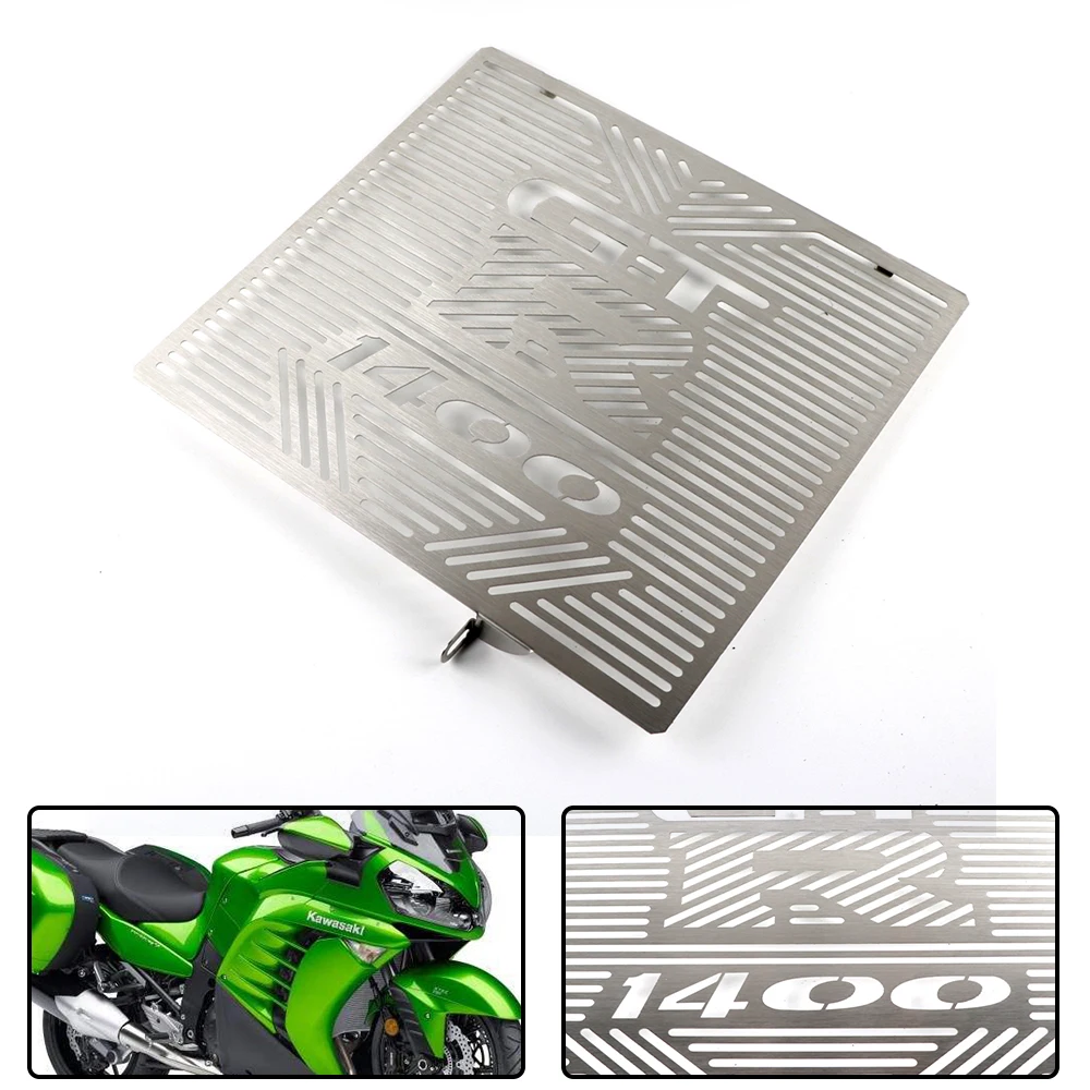 Мотоцикл Алюминий Защита радиатора решетка крышка Защитная для Kawasaki GTR 1400 GTR1400 2012