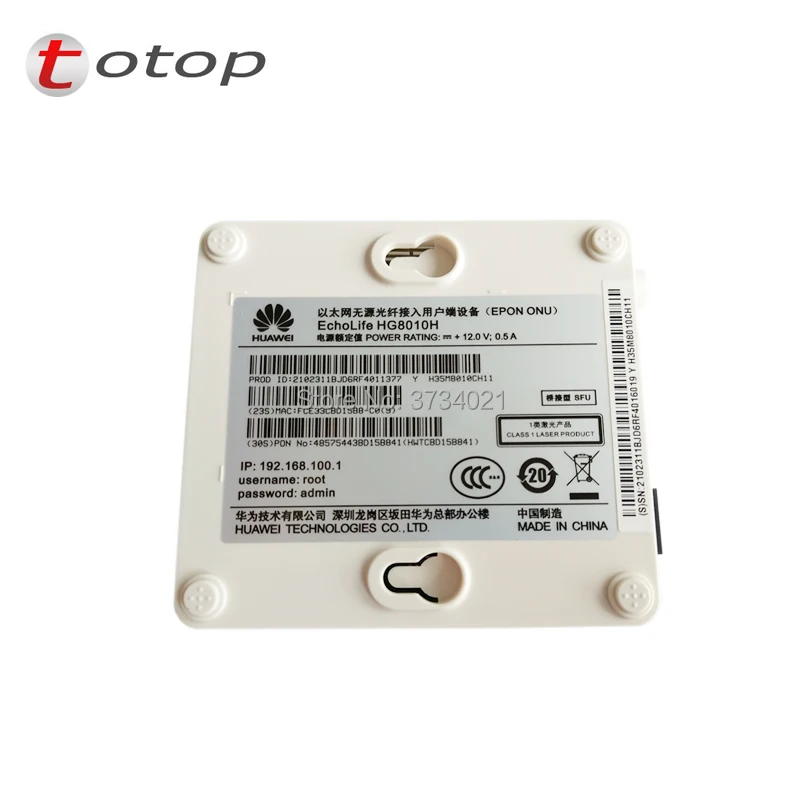 Пассивное huawei HG8010H 1GE Lan Порты и разъёмы Терминал EPON мост Модель 99% новый без вилку 8