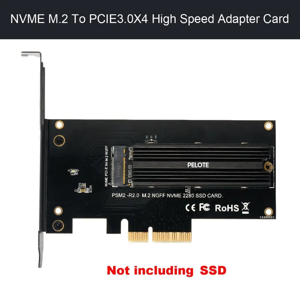 M.2 PCIe NVMe SSD на 3 0x4 адаптер с алюминиевым радиатором|Платы расширения| |
