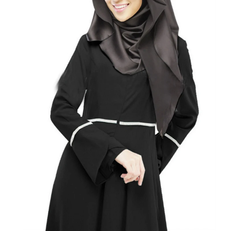 Мусульманское женское платье длинное Турецкий хиджаб с длинными рукавами