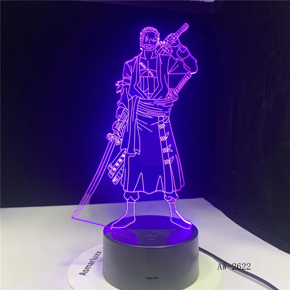 3D светодиодный креативный USB декоративный светильник аниме цельная форма