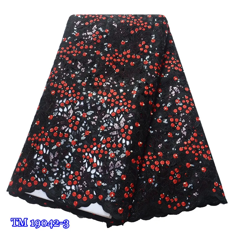

Free shipping new arrival high quality African organza lace fabric 2019 Nigerian french sequins lace fabric with beads stones