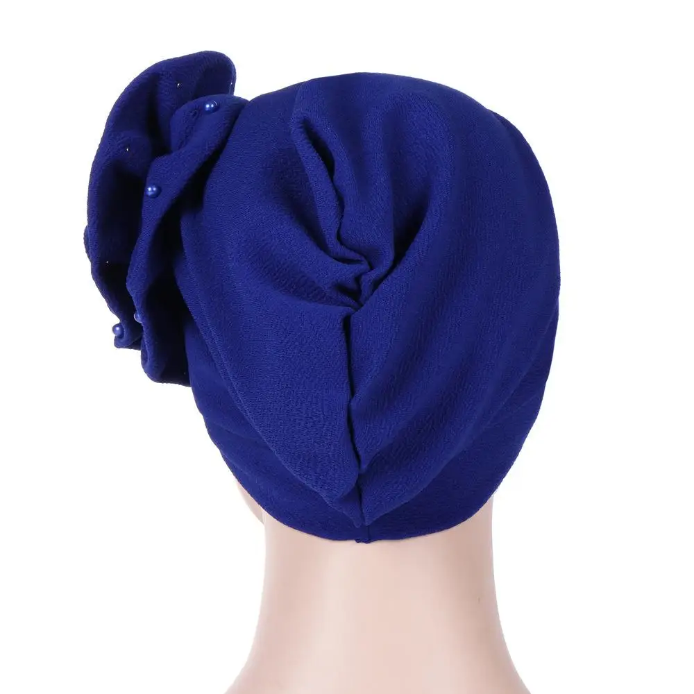 

Fashion Women Chemo Cap Big Flower Hair Loss Head Cover Muslim Beanie Bonnet Headscarf Indian Headwear Cancer Hat Turban Scarf