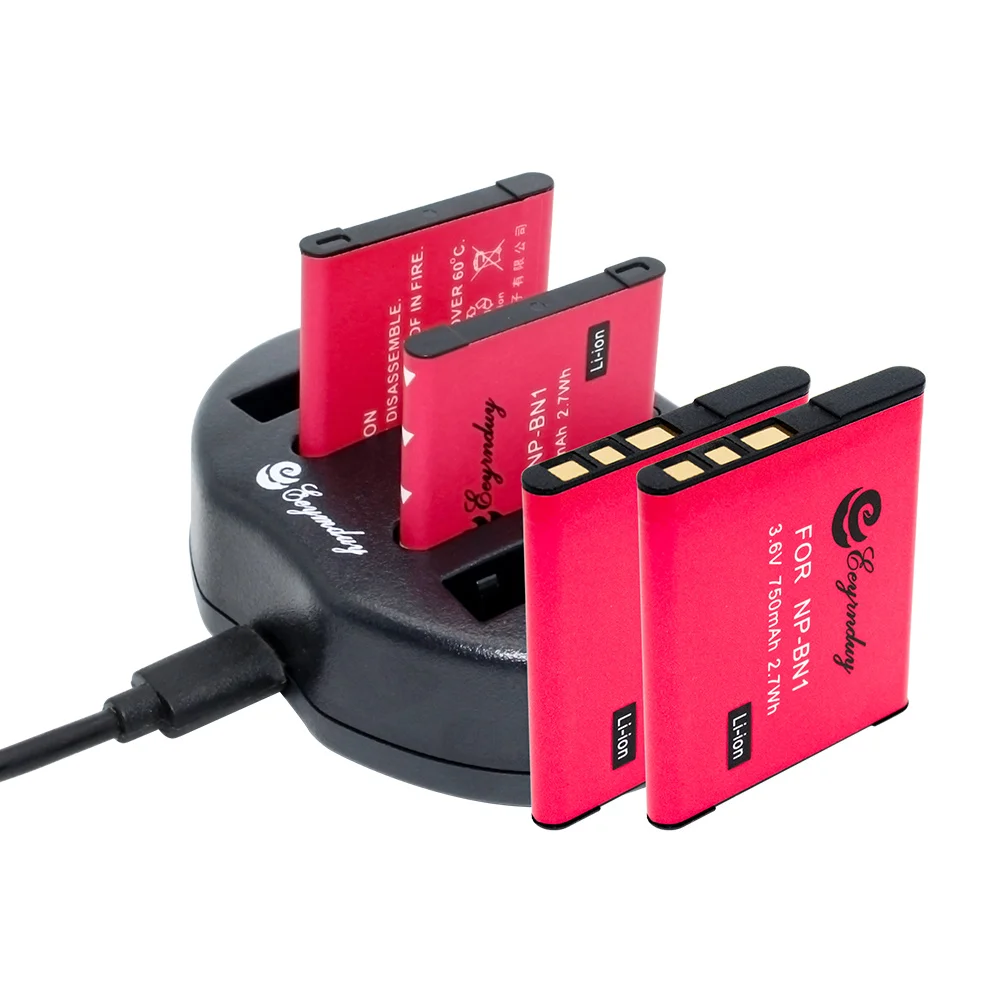 4x NP BN1 литий ионный аккумулятор + двойное зарядное устройство для Sony Cyber shot DSC QX10 QX100