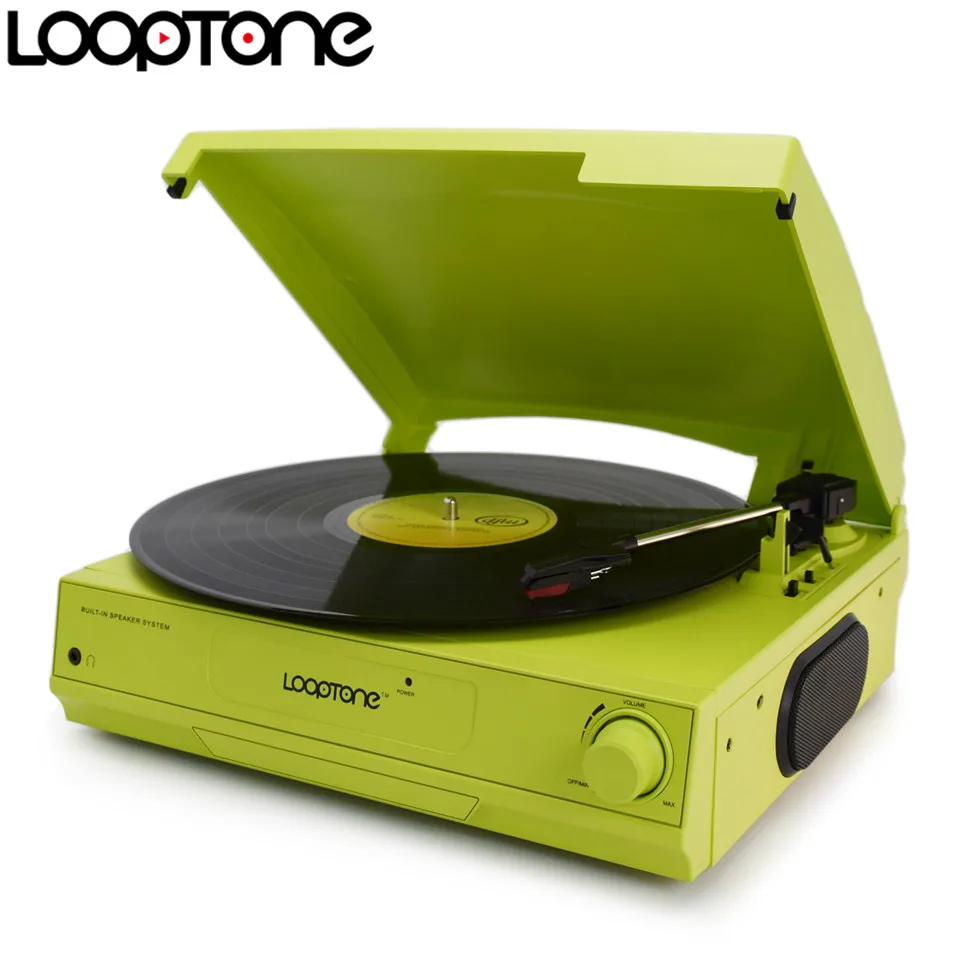 Виниловый проигрыватель LP RPM проигрывателя 3 скорости Ременный привод со