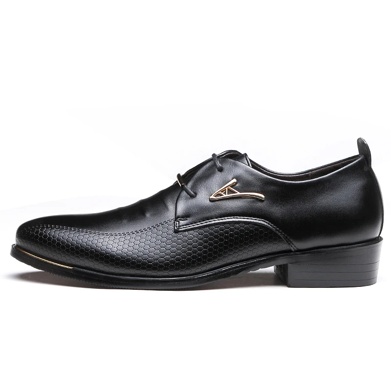 Casual Pointed Soft Leather Mens Shoes Black Male High Oxfords Brand Fashion Brown Business Men toe Quality Footwear | Обувь