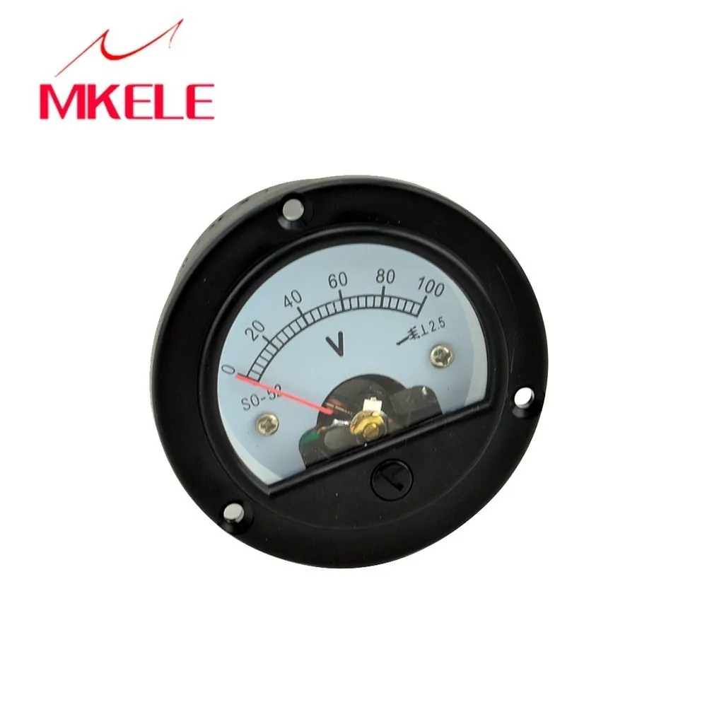 

AC SO-52(100V) Analog Ammeter Current Ampere Voltage Meter Voltmet Voltmeter Pointer Diagnostic-tool Tester Voltimetro