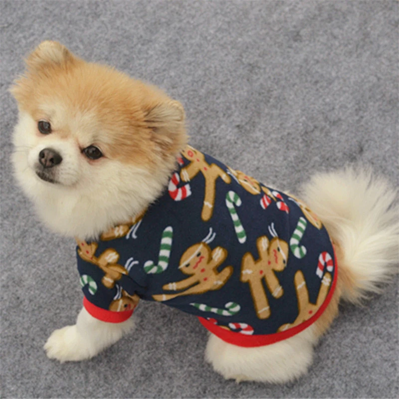 Dog clothes Christmas cold protection warm small medium-size dog pet autumn winter sup | Дом и сад