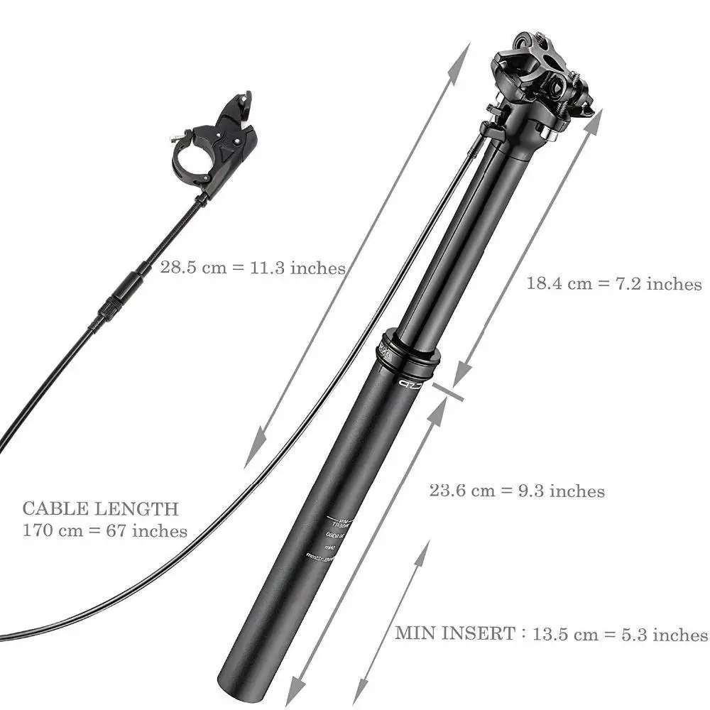 CSP горный велосипед Dropper Seatpost Дистанционное устройство блокировки 31 6 мм