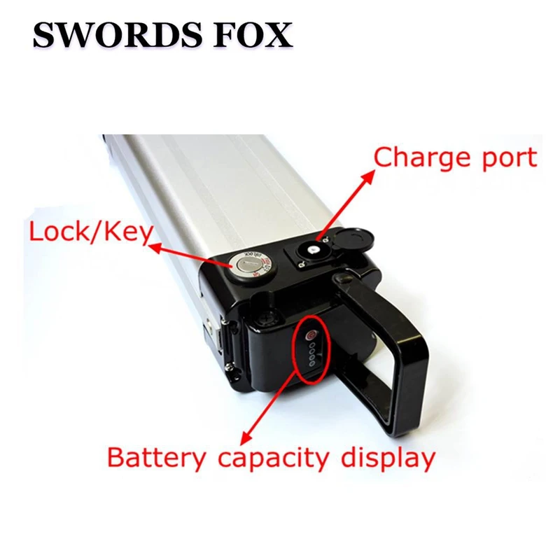 

Excellent 36v 10ah electric bike battery 36v lifepo4 battery 36v 500W silver fish battery 1500 times cycles BMS and charger