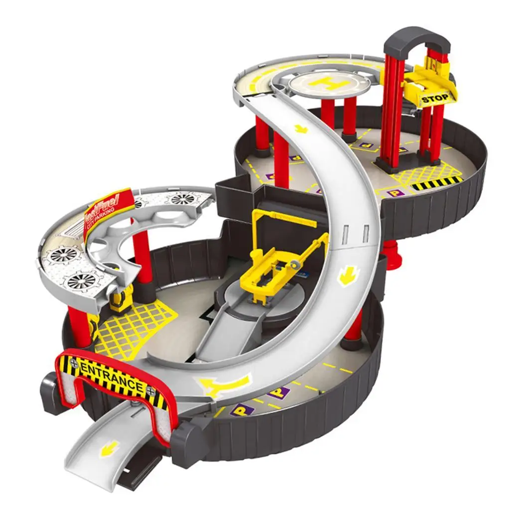 Rail Parking Storey Spiral Kids Vehicles сплав 2 детские автомобильные Мультяшные гаражные