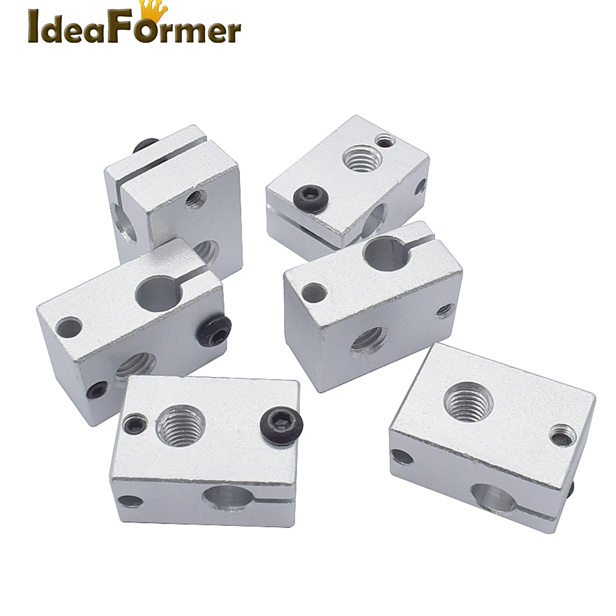 

5pcs Aluminium PT100V6 Official version Heat Block For E3D V6 J-head Extruder HotEnd accessory 3D Printer Parts 23*16*12mm