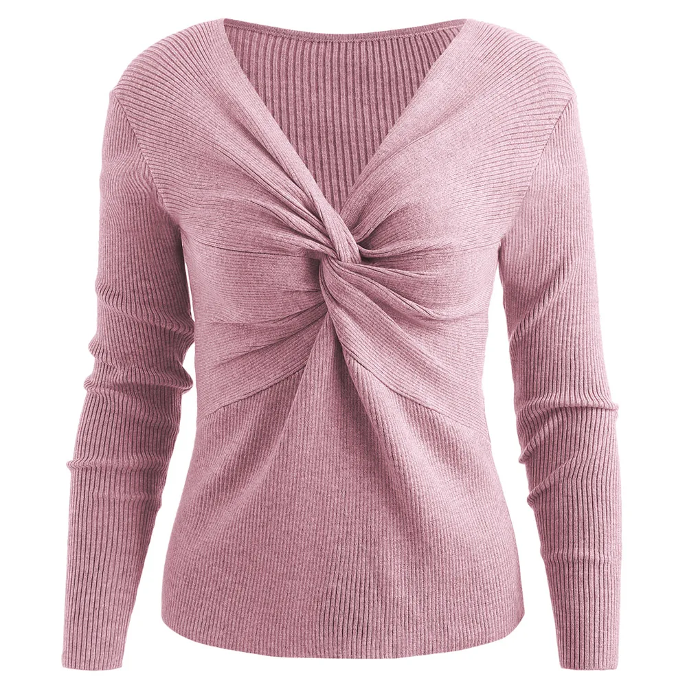 Warm Women Sweater V Neck Autumn Winter Knitted Femme Pull High Elasticity Soft Female Pullovers Casual Top Basic Jumper | Водолазки