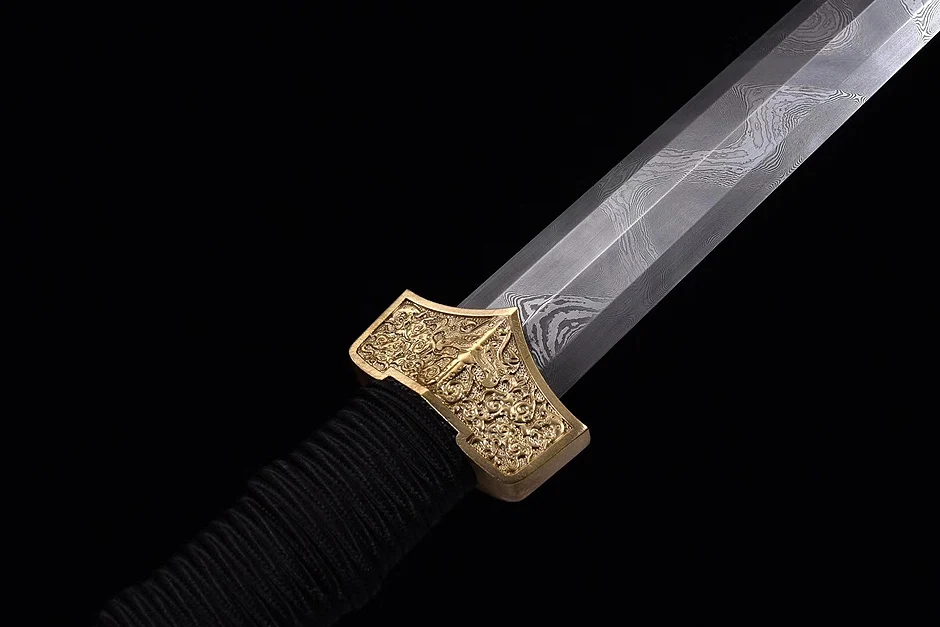 Home Decor Chinese Sword Hand-Made Damascus Folded Steel Full tang Blade Oil Quenched Collection sword Knife | Дом и сад