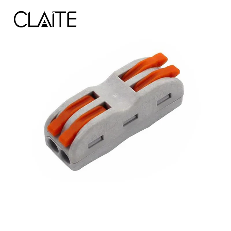 CLAITE 1X 5X 10X 2-контактный Электрический бытовой Быстрый Соединитель проводов