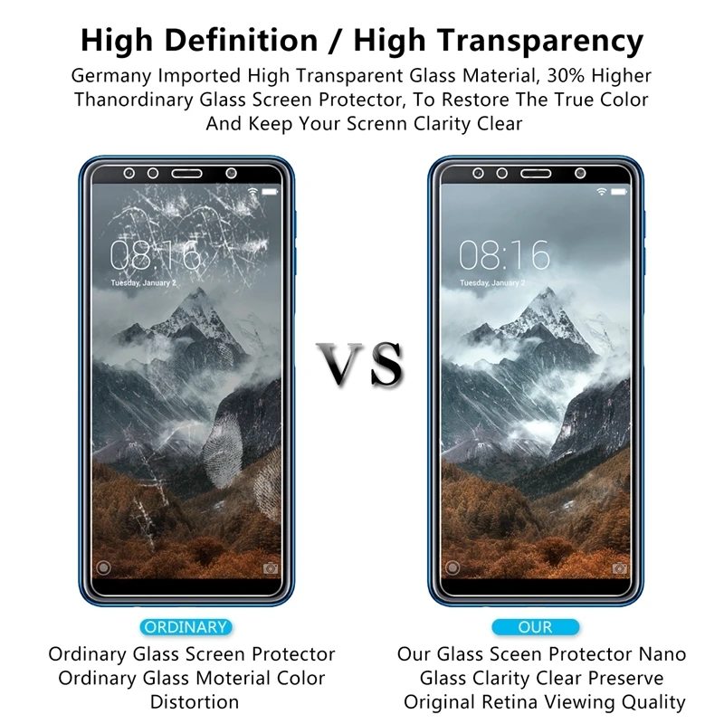 Защитное закаленное стекло 2.5D для Samsung Galaxy A7 2018 защитная пленка экрана Защитная
