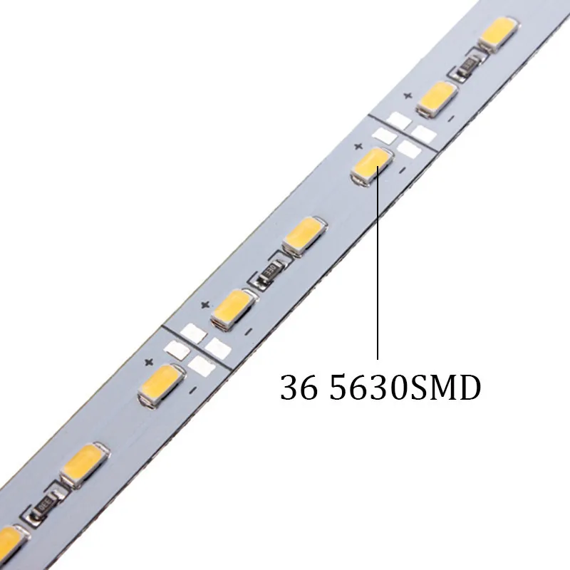 CLAITE 36 светодиодный светильник 12 В 12 в 50 см SMD 5730 Жесткая светодиодная лента светильник 6,4 Вт Чистый белый теплый белый водонепроницаемый светильник с крышкой