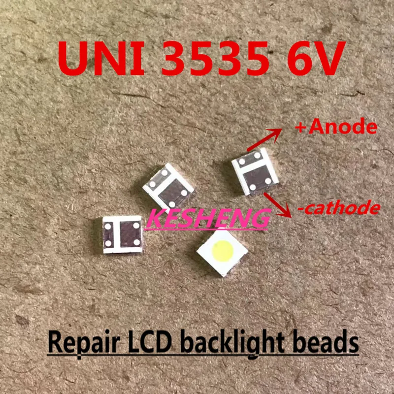 200 шт/уни LED подсветка LCD TV 3535 3537 SMD свет бисера 1 Вт 6 в 2 Холодный белый UNI MSL 638DEZW