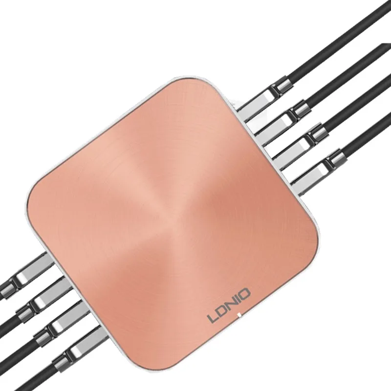 LDNIO QC3.0 QC2.0 смарт 8 Порты и разъёмы USB адаптер 5 V 10A быстрая Зарядное устройство US EU