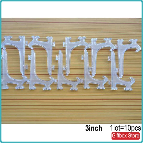 

(10pcs/lot)Transparent Clear 3 inch Mini Easel Plastic Display For Coin Medal Holder