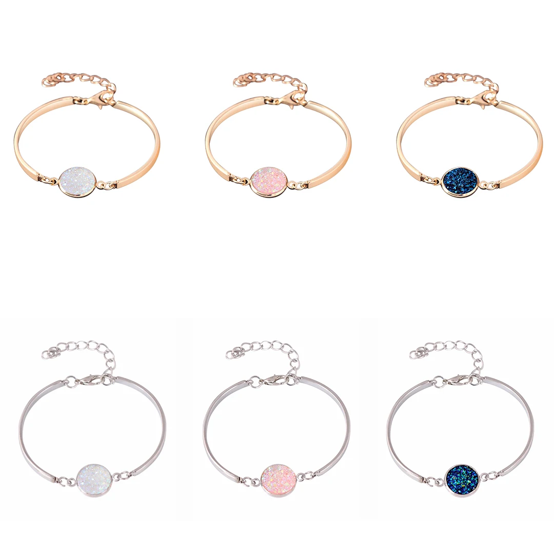 Модный браслет с подвеской femme Boho эффектный Druzy на запястье для женщин свадебной