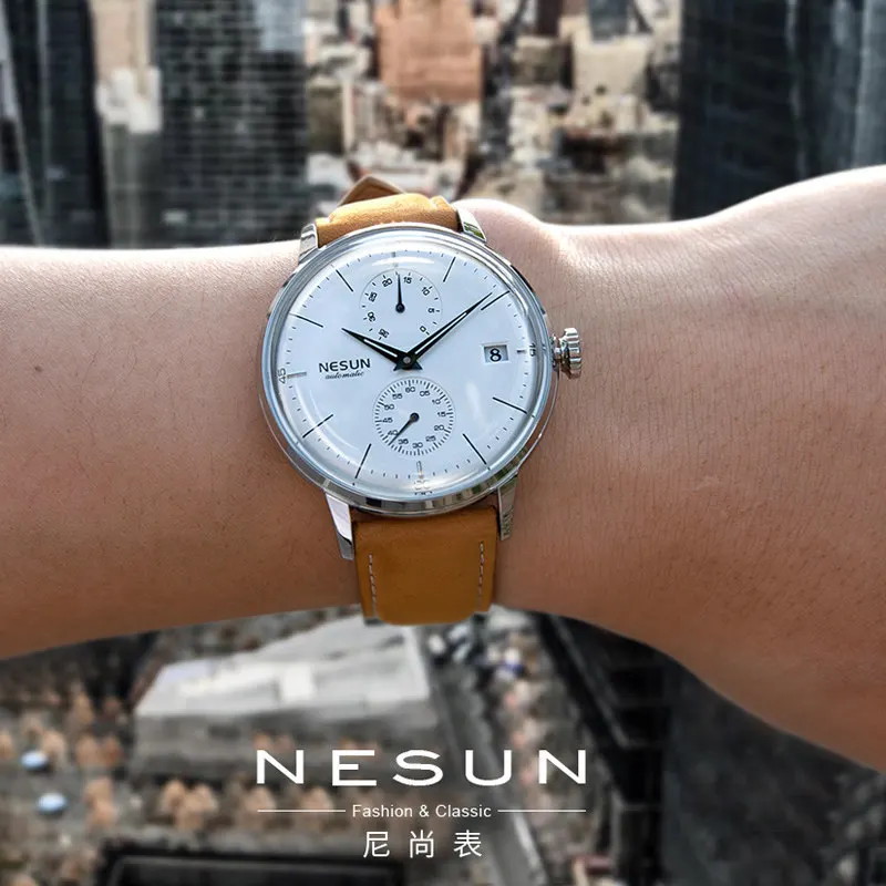 NESUN N9606 Автоматические механические мужские часы - Швейцарский роскошный сапфировый дисплей энергии Водонепроницаемые часы с автоматической датой (art.: 3920d149e97cc) - 3920d149e97cc