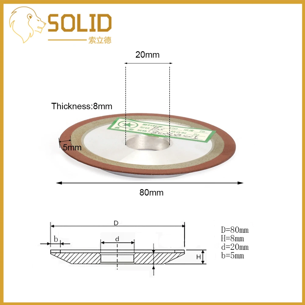 

150Grit Diamond Grinding Wheel Grinding Disc Saw Blade Resin For Rotary Abrasive Tool Grinder Cutter Sharper 1Pc 80mm