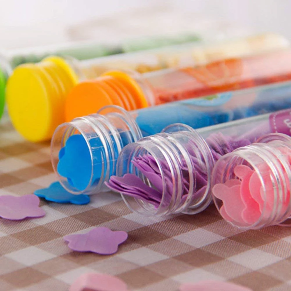 Новинка 1 х пробирка портативная ванна для мытья тела пенящаяся Цветочная бумага