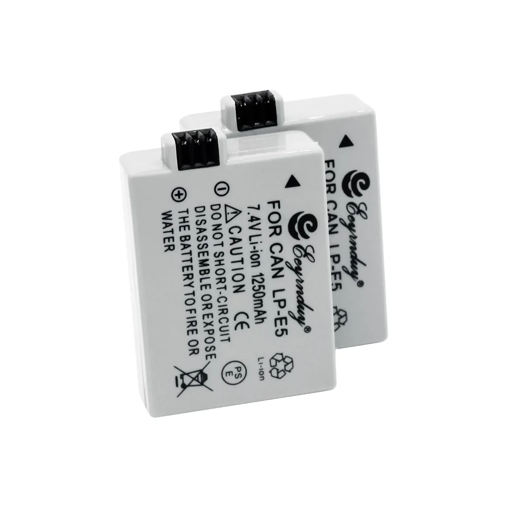 2x LP E5 LPE5 аккумуляторная батарея зарядное устройство набор для Canon EOS 450D 500D 1000D Kiss X3 F