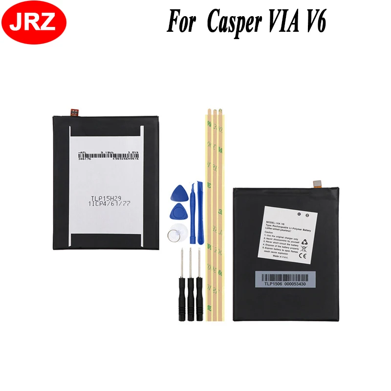 

JRZ через V6 телефонный Аккумулятор для Casper VIA V6 3000 мАч Высокая емкость 3,8 в высококачественные сменные батареи с инструментами