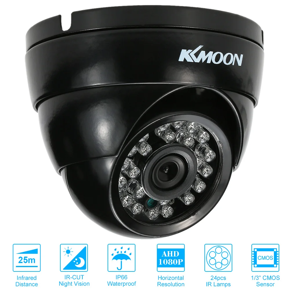 KKmoon 1080P 2.0MP AHD купольная камера наблюдения 24 ИК лампы ночного видения IR-CUT