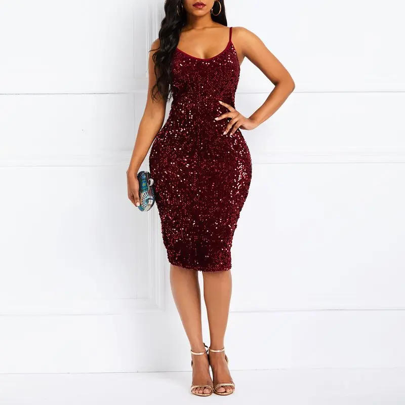 Вечеринка Клубные Дата Для женщин бордовый красный короткий Bodycon Тонкий платье