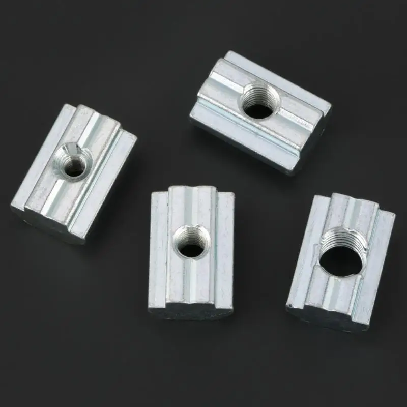 20Pcs/Lot Zinc Plated Hammer Head Nuts Carbon Steel Sliding T-slot Nut for Aluminum Accessories Fastener | Обустройство дома