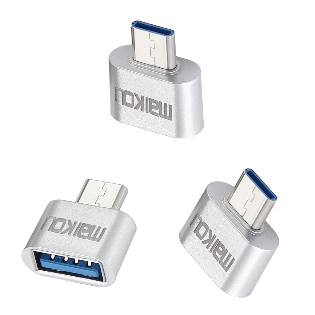 3 шт. портативный адаптер USB 0 к Type C OTG разъем для всех устройств