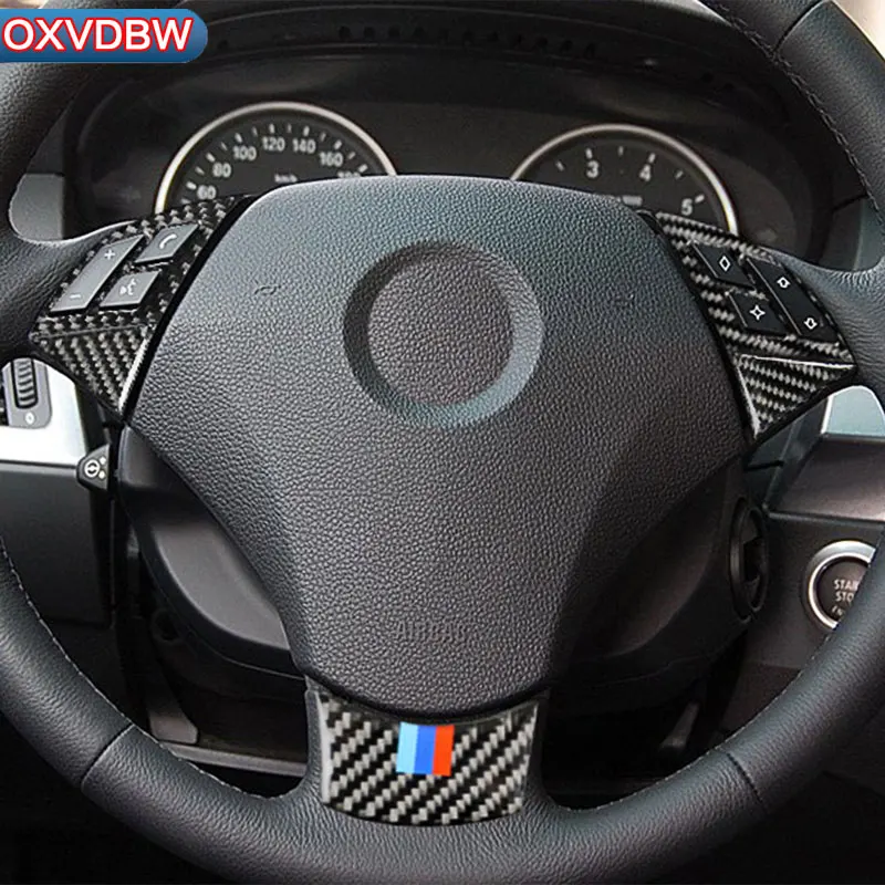 Кнопки для руля из углеродного волокна 3D стикер автомобиля M полоса эмблема bmw e60