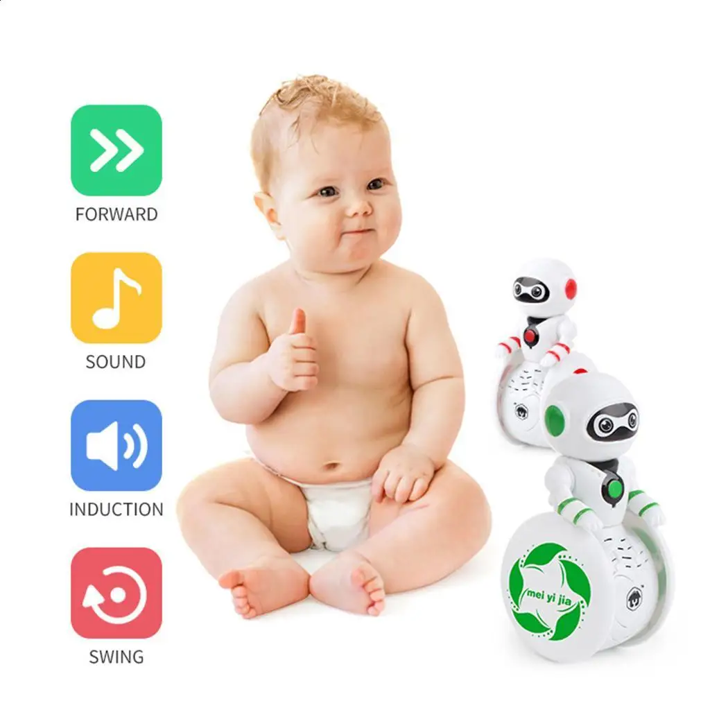 Robot Intelligent Mini Cartoon toys 1 Above for Multi-function Tumbler Induction children 3 old Electric Music Toy years |