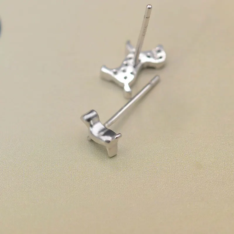 Милые серьги из стерлингового серебра 925 пробы серьги-гвоздики в виде лошади с