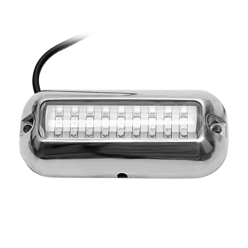 50 Вт нержавеющая сталь 27LED красный подводный понтон Морская Лодка транцевые огни