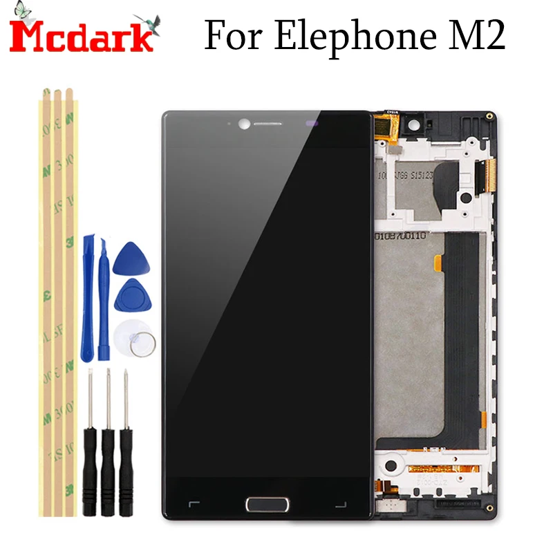 ЖК экран 5 дюйма для Elephone M2 MTK6753 Octa Core Сменные аксессуары дисплей + сенсорный с