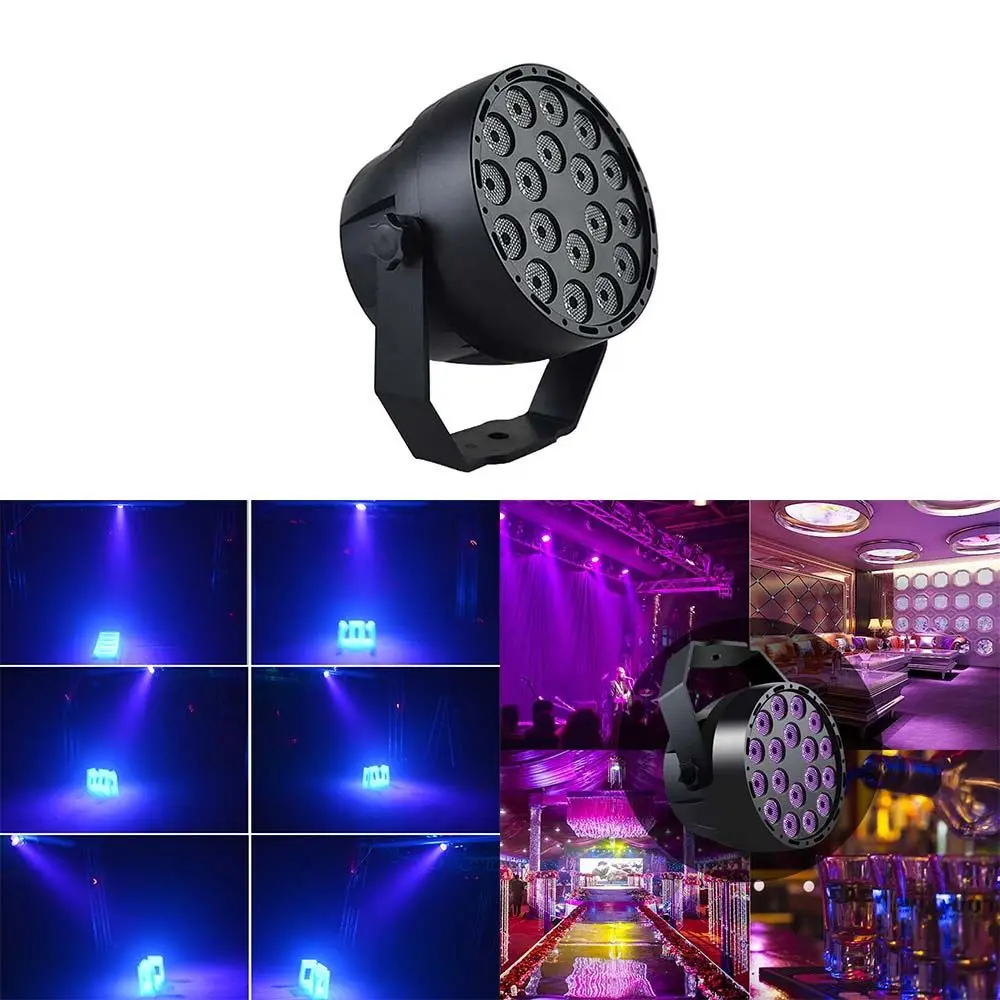 LED диско свет Par 18LED УФ фиолетовый светодиодный сценический с 54 Вт DMX512 для DJ