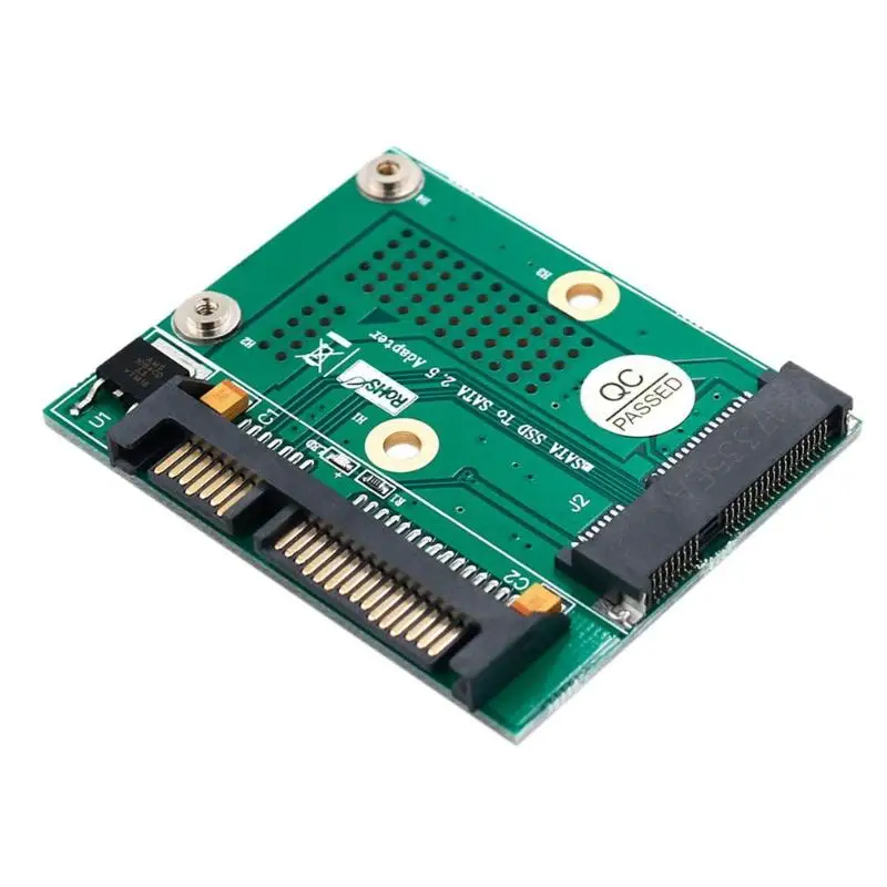 Mini PCI E Msata SSD на 2 5 дюймовый переходник SATA карта Модуль платы с металлическим
