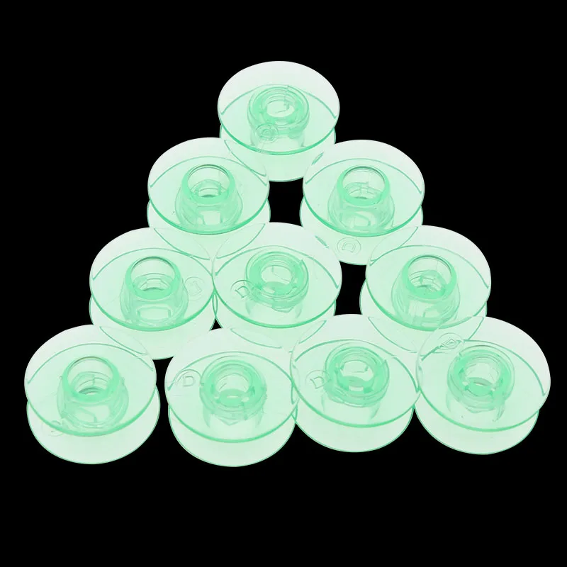 Набор из 10 зеленых пластиковых катушки для швейных машин 4131825-45 Husqvarna Viking White с