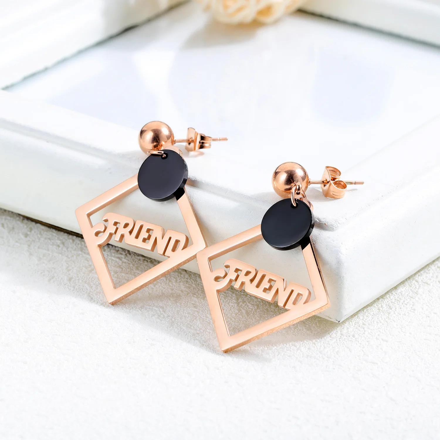 OPK простые Геометрические Квадратные ювелирные изделия из титановой стали AliExpress